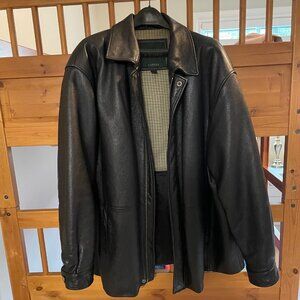 Danier Men's Lined Black Leather Jacket